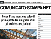 Tablet Screenshot of comunicato-stampa.net